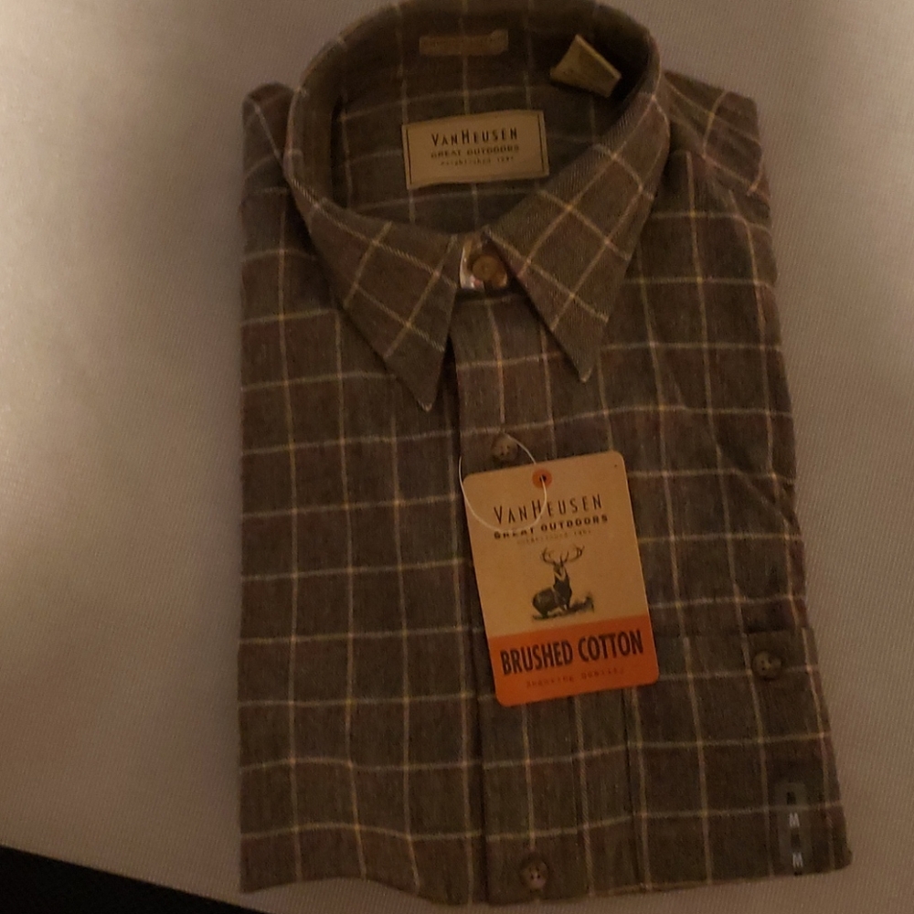 Mens Van Heusen Plaid Casual Shirt